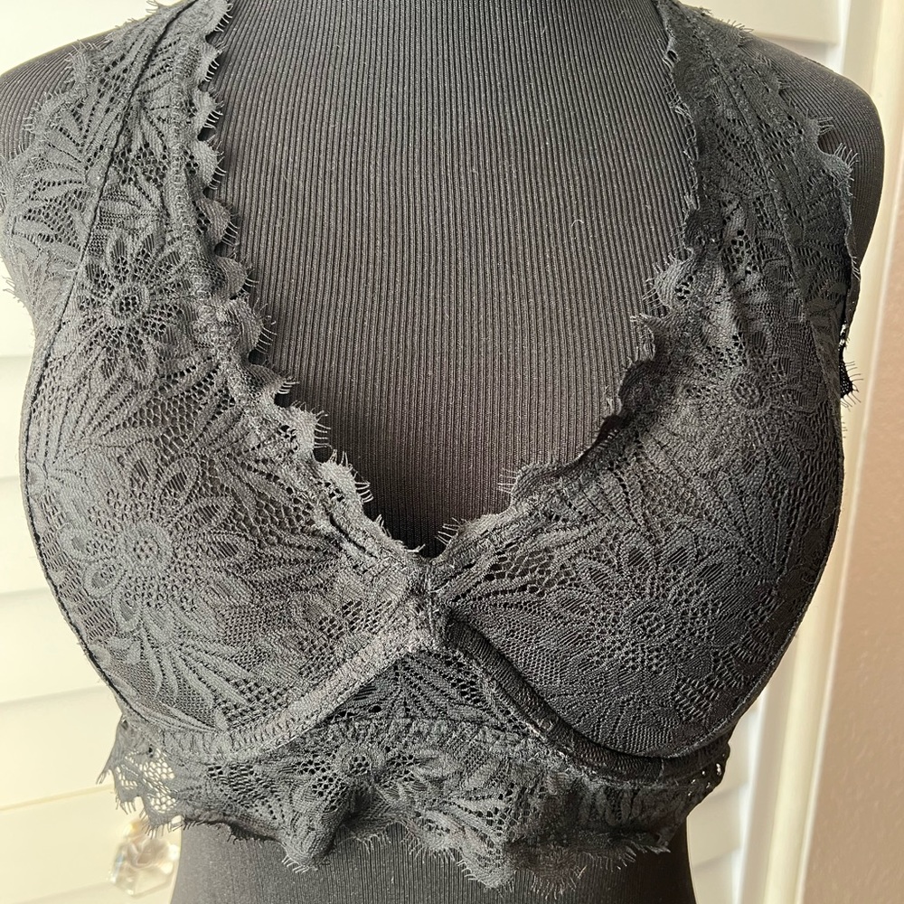 Lace halter bra